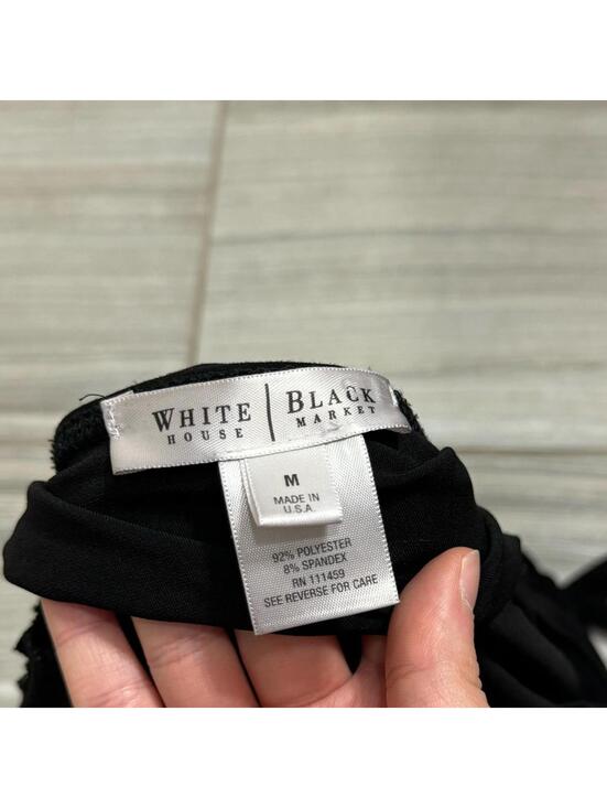 White House Black Market Black Halter Ruffle Marilyn Monroe Y2k Top Size- Medium - Picture 5 of 5